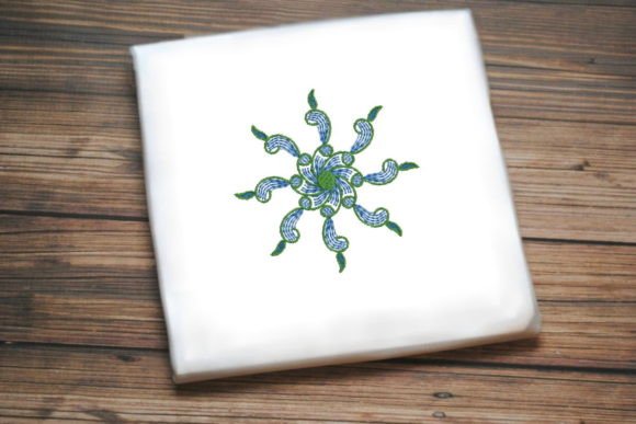 Review: Beautiful Green Blue Flower Embroidery Design