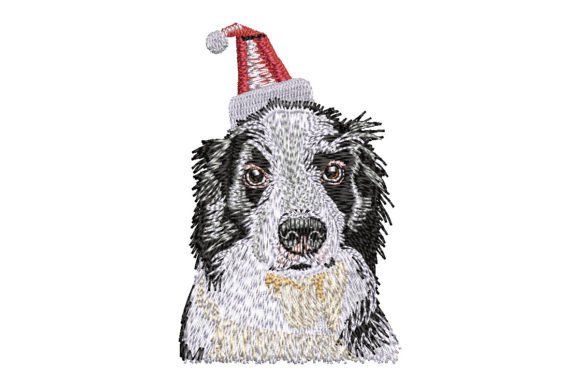 Review: Border Collie Wearing a Santa Hat Design