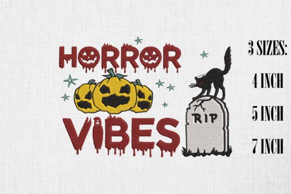 Reviewing Horror Vibes Scary Black Cat for Halloween Embroidery