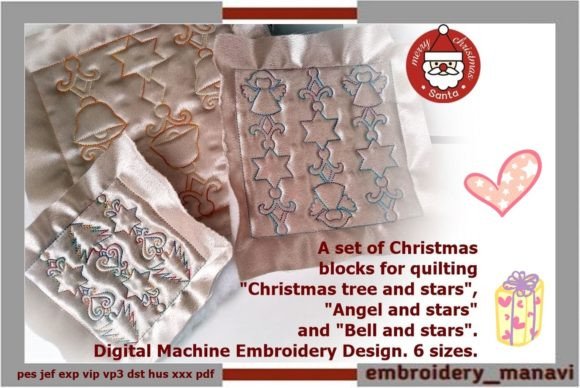 Reviewing Set Quilt Block Christmas for Boutique Sweatshirts
